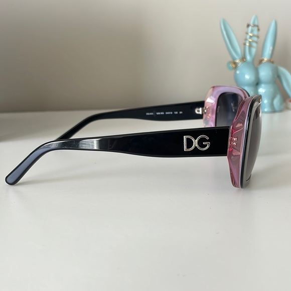 Dolce & Gabbana Black on Pink Square Framed Sunglasses - Picture 2 of 6